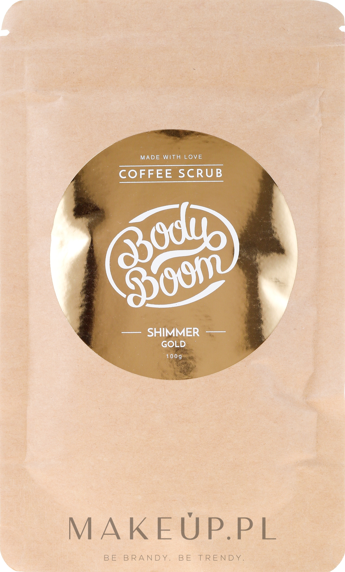 Rozświetlający peeling kawowy do ciała - BodyBoom Coffe Scrub Shimmer Gold — Zdjęcie 100 g