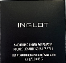 Wygładzający puder do skóry wokół oczu - Inglot Smoothing Under Eye Powder — Zdjęcie N4