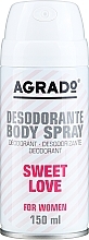 Dezodorant w sprayu Słodka miłość - Agrado Sweet Love Deodorant — Zdjęcie N1