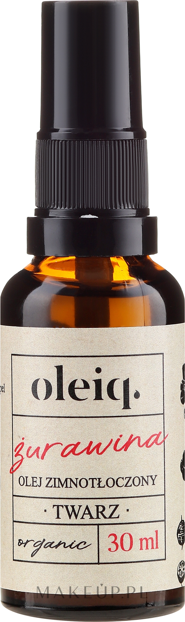 Olej zimnotłoczony z żurawiny do twarzy - Oleiq — Zdjęcie 30 ml