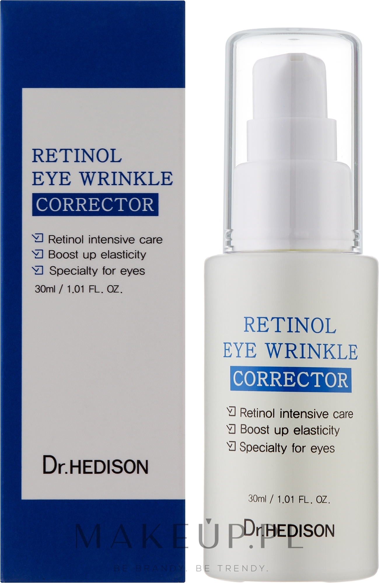 Przeciwzmarszczkowe serum pod oczy z retinolem i peptydami - Dr.Hedison Retinol Eye Wrinkle Corrector — Zdjęcie 30 ml