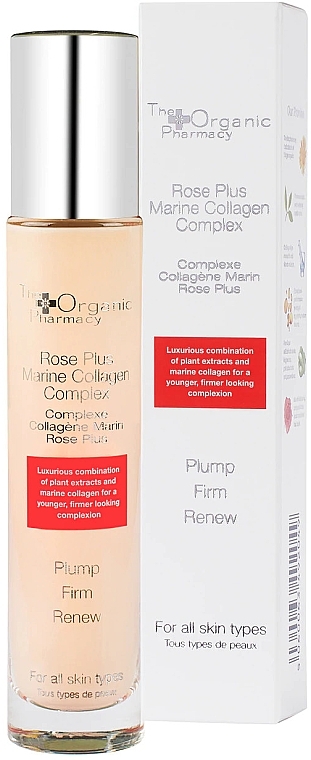 WYPRZEDAŻ Odmładzający kompleks do twarzy z różą i kolagenem morskim - The Organic Pharmacy Rose Plus Marine Collagen Complex * — Zdjęcie N1