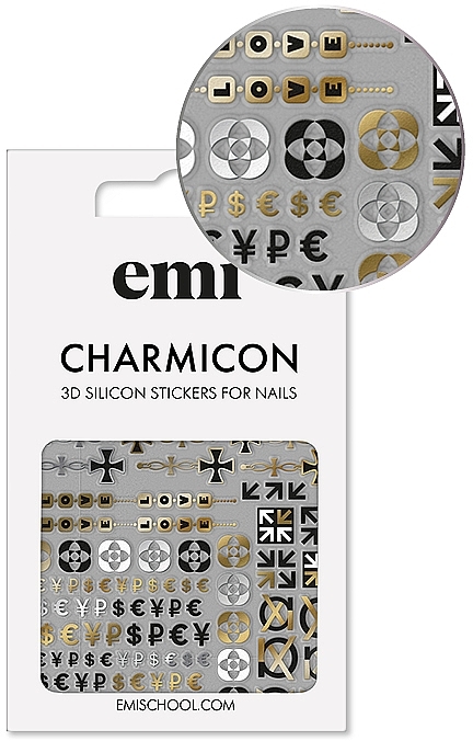 PREZENT! Naklejki na paznokcie - Emi Charmicon 3D Silicone Stickers  — Zdjęcie N1