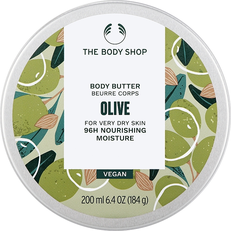 96-godzinne odżywcze masło oliwkowe do skóry bardzo suchej - The Body Shop Olive Body Butter For Very Dry Skin 96H Nourishing Moisture — Zdjęcie N1