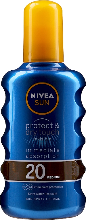 Ochronny spray chłodzący do opalania SPF 20 - Nivea Sun Care Protect And Refresh Invisible Cooling Sun Spray
