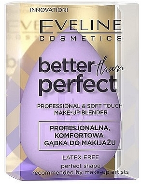 Gąbka do makijażu, fioletowa - Eveline Cosmetics Better Than Perfect Make Up Blender — Zdjęcie N1