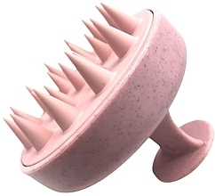 Biodegradowalna szczotka do masażu i mycia włosów, różowa - Yeye — Zdjęcie N1