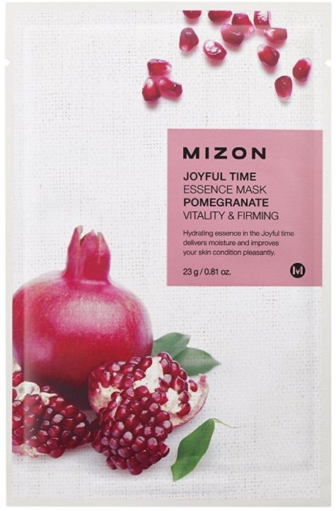 Rewitalizująca maska ujędrniająca na tkaninie z granatem - Mizon Joyful Time Essence Mask Pomegranate