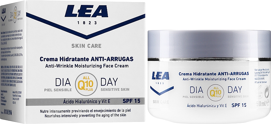 Nawilżający krem ​​przeciwzmarszczkowy do twarzy - Lea Skin Care Anti-Wrinkle Moisturizing Q-10 Day Face Cream — Zdjęcie N2