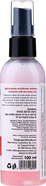 Odżywka do włosów bez spłukiwania z olejkiem z pestek arbuza - New Anna Cosmetics — Zdjęcie N2