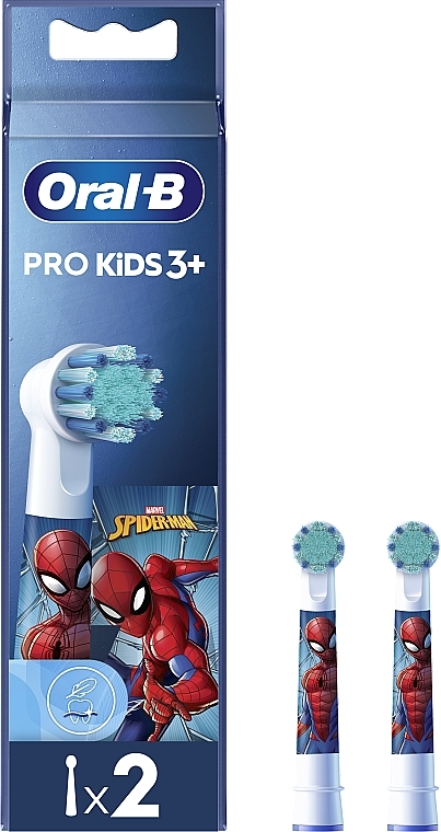 Wymienna końcówka do szczoteczki do zębów dla dzieci, Spiderman, 2 szt. - Oral-B Pro Kids 3+  — Zdjęcie N1