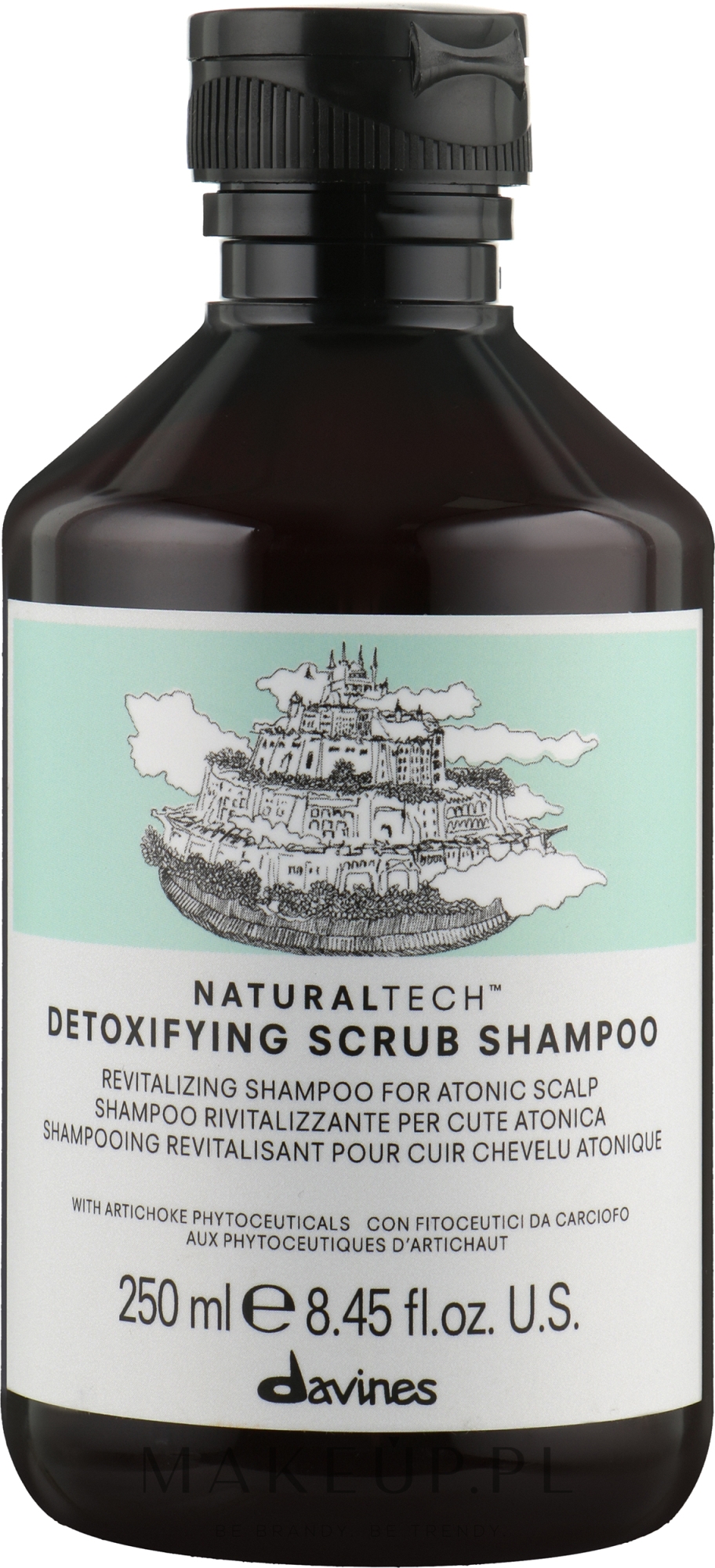 Rewitalizujący szampon-scrub do zwiotczałej skóry głowy - Davines Detoxifying Shampoo — Zdjęcie 250 ml