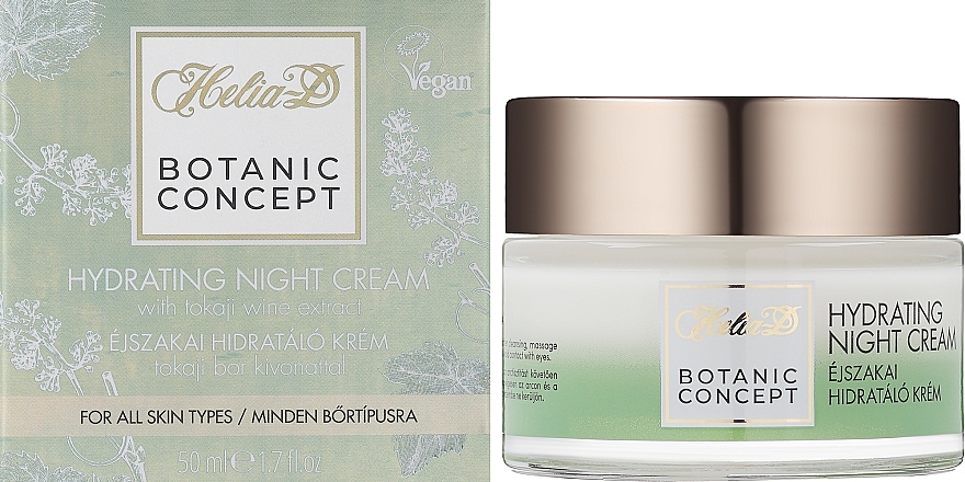 Nawilżający krem do twarzy na noc - Helia-D Botanic Concept Cream — Zdjęcie N2