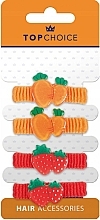 Kup Gumki do włosów, 22982, 4 szt., czerwone + pomarańczowe - Top Choice