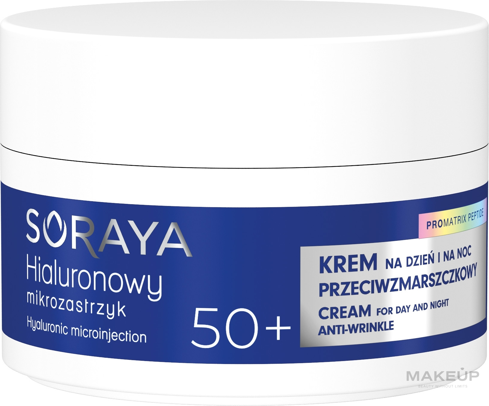 Krem przeciwzmarszczkowy do twarzy 50+ - Soraya Hyaluronic Microinjection Pro Matrix Peptide Anti-Wrinkle Cream — Zdjęcie 50 ml