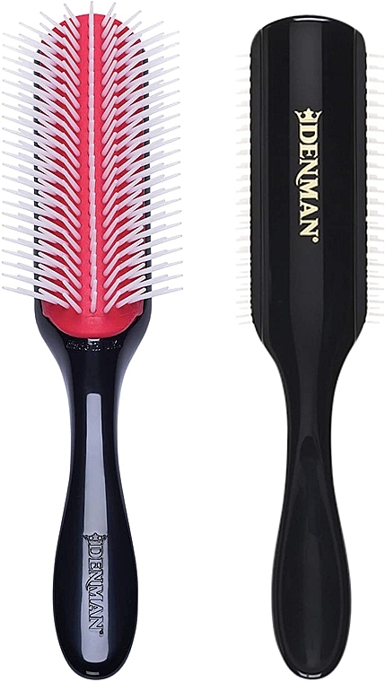 Szczotka do włosów D4, Czarna - Denman Large 9 Row Styling Brush — Zdjęcie N1