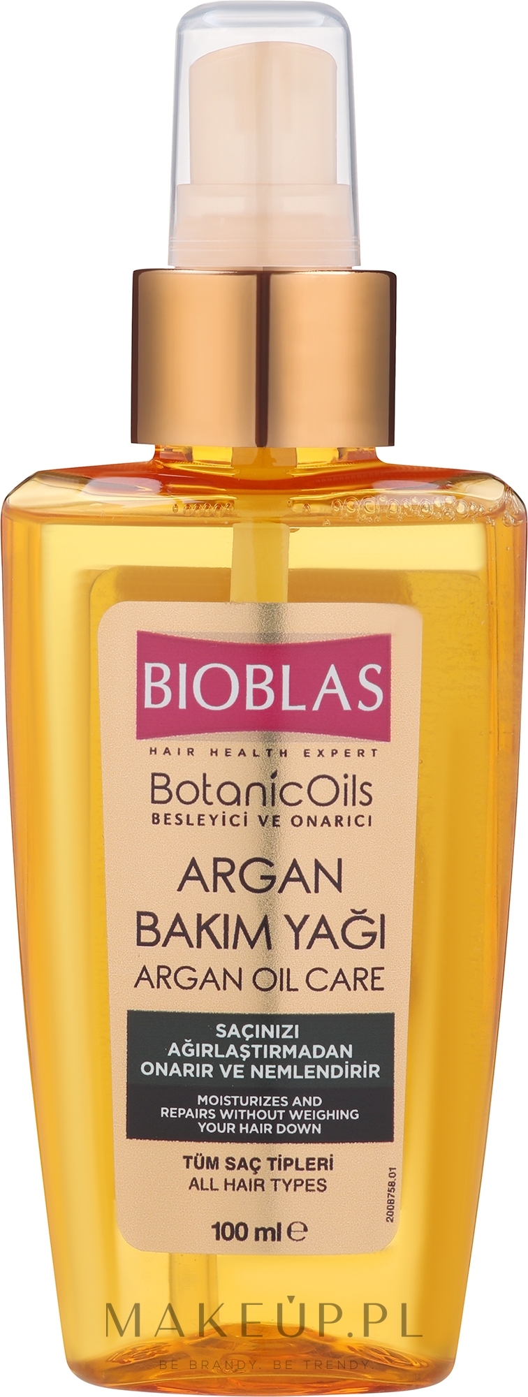 Olejek arganowy do włosów - Bioblas Botanic Oils Argan Oil  — Zdjęcie 100 ml