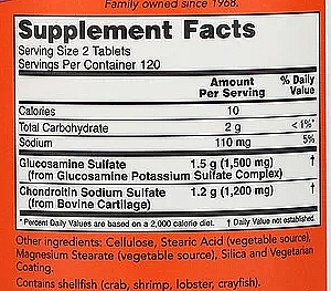 Glukozamina + siarczany chondroityny na zdrowe stawy - Now Foods Glucosamine & Chondroitin Extra Strength Joint Health — Zdjęcie N4