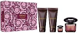 Versace Crystal Noir - Zestaw (edp 90 ml + edp 5 ml + b/lot 100 ml + sh/gel 100 ml) — Zdjęcie N1