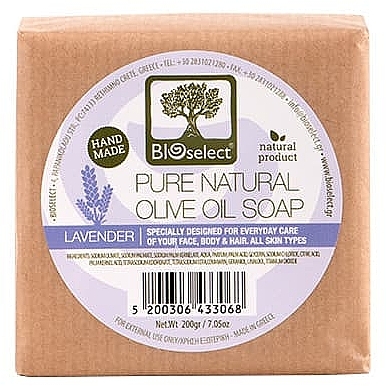 Naturalne mydło o zapachu oliwy i lawendy - BIOselect Olive Oil Soap — Zdjęcie N1