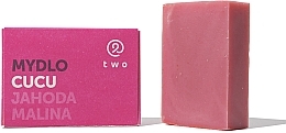 Mydło w kostce Malina-truskawka - Two Cosmetics Cucu Solid Soap with Shea Butter — Zdjęcie N1
