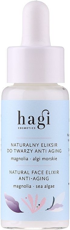 PRZECENA! Naturalne eliksir do twarzy anti aging - Hagi Natural Face Elixir Anti-aging * — Zdjęcie N3