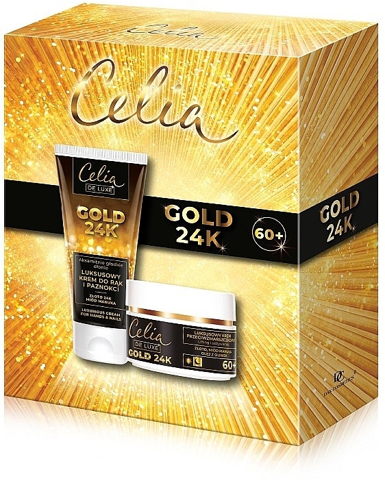 Zestaw - Celia De Luxe Gold 24K (cr/50ml+h/cr/80ml) — Zdjęcie N1