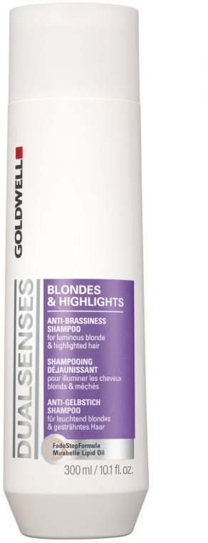 Szampon zapobiegający żółknięciu włosów blond i z pasemkami - Goldwell DualSenses Blondes & Highlights Anti-Brassiness Shampoo