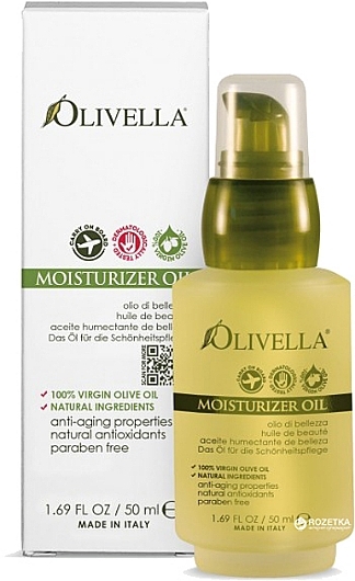 Nawilżający olejek do twarzy i ciała - Olivella All Natural Virgin Olive Oil Moisturizer — Zdjęcie N1