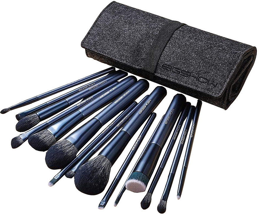 Zestaw pędzli do makijażu, 15 szt. - Eigshow Makeup Brush Kit In Gift Box Tourmaline Blue — Zdjęcie N1