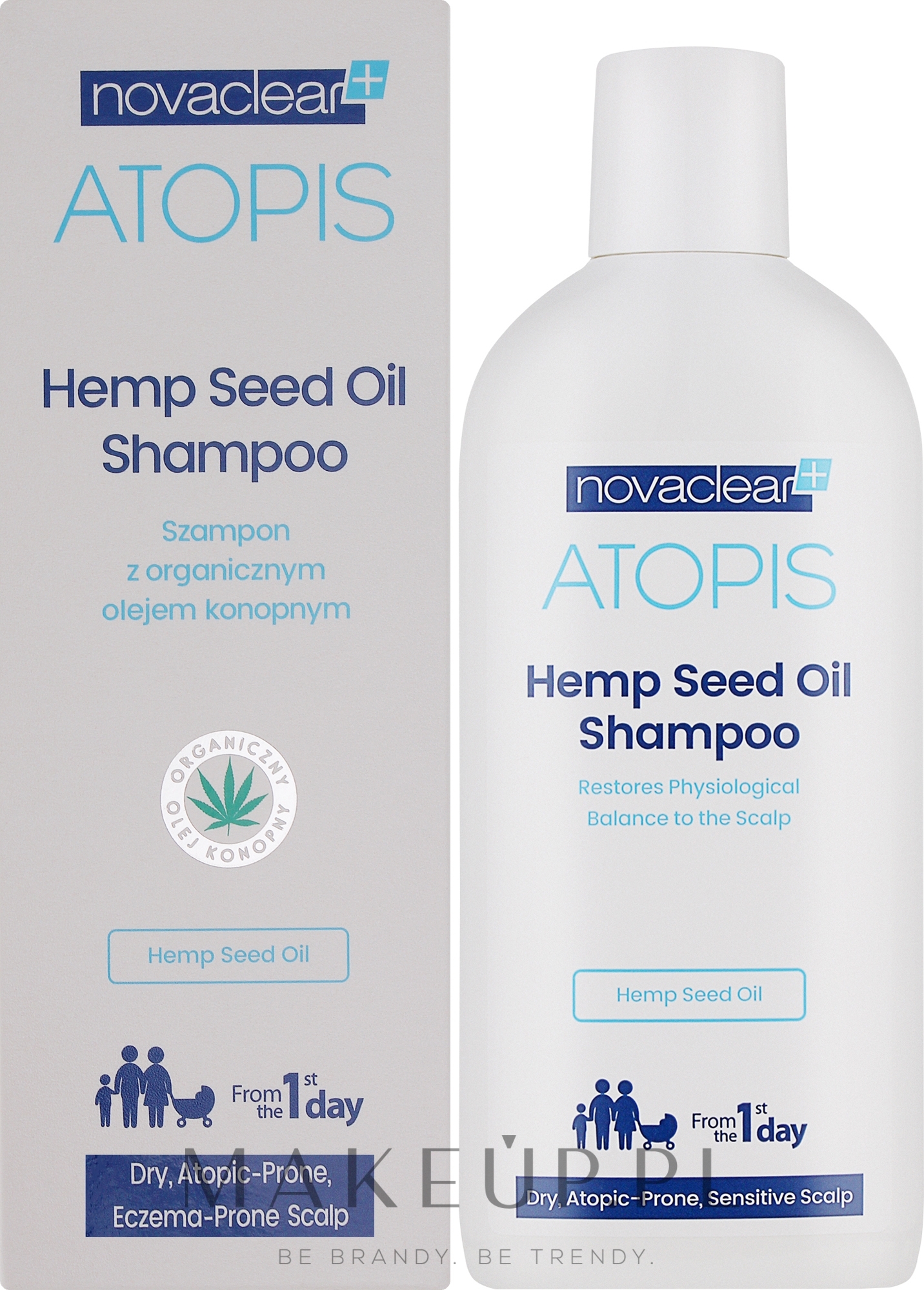 Szampon z organicznym olejem z konopi - Novaclear Atopis Hemp Seed Oil Shampoo — Zdjęcie 250 ml