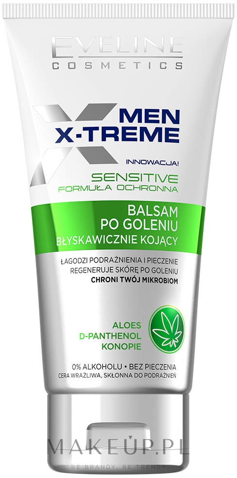 Błyskawicznie kojący balsam po goleniu 0% alkoholu - Eveline Cosmetics Men X-Treme Sensitive — Zdjęcie 150 ml