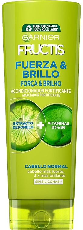 Odżywka do włosów z ekstraktem z pomelo i witaminami Siła i blask - Garnier Fructis Strength & Shine Conditioner — Zdjęcie N1