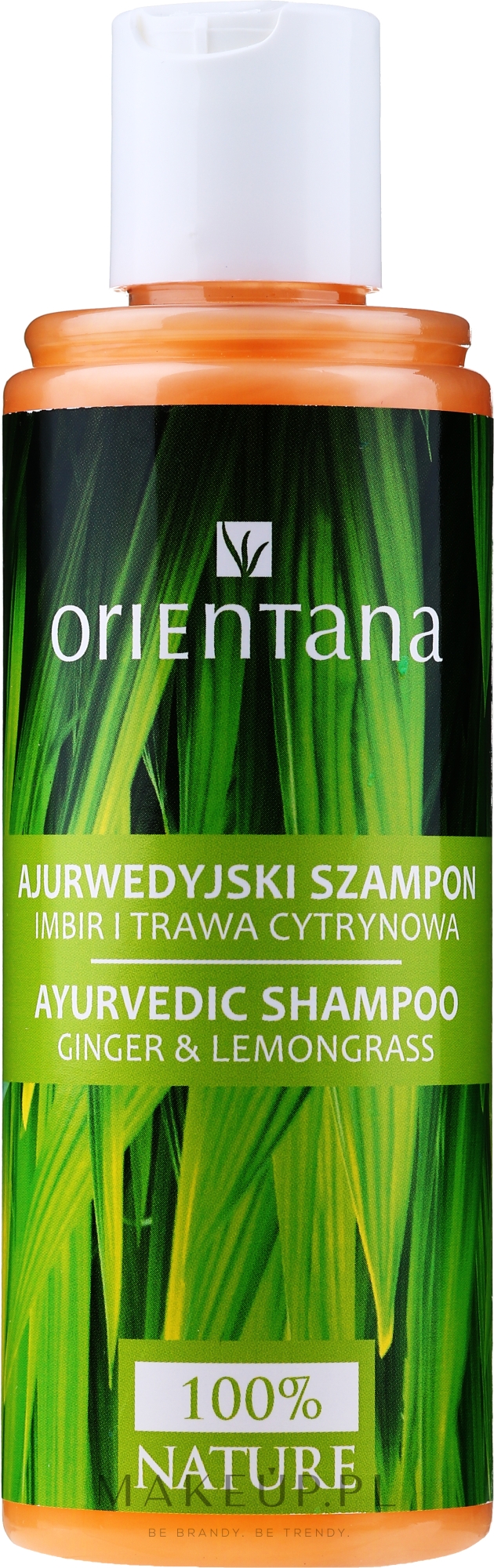 Ajurwedyjski szampon do włosów Imbir i trawa cytrynowa - Orientana — Zdjęcie 210 ml