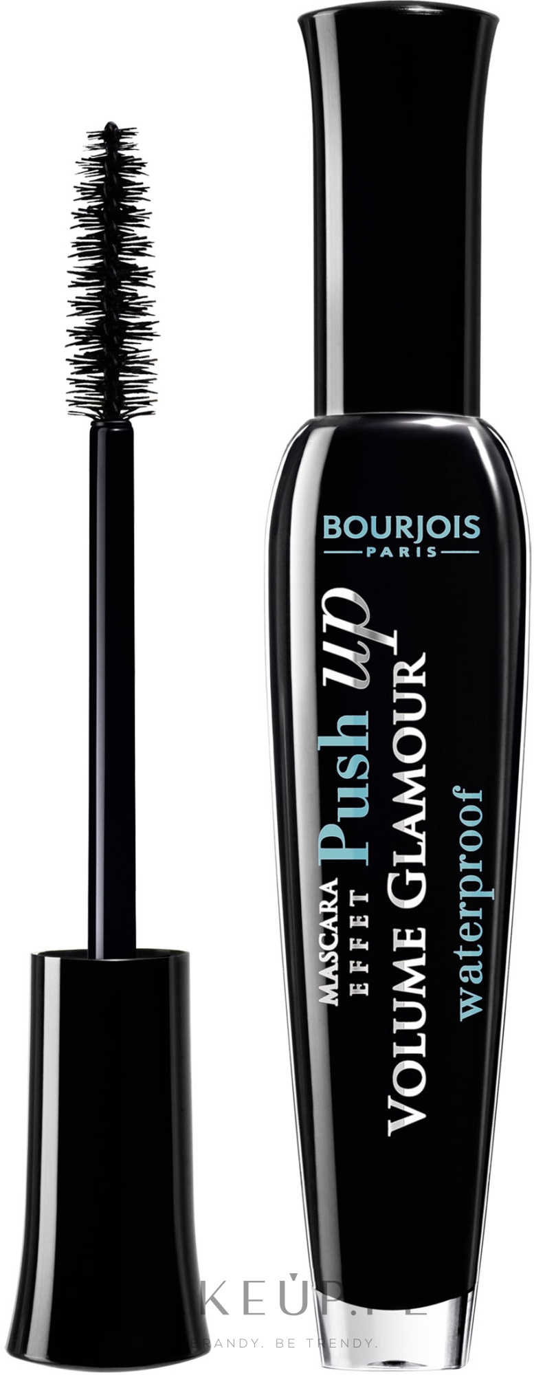 Wodoodporny pogrubiający tusz do rzęs - Bourjois Volume Glamour Push Up Waterproof Mascara — Zdjęcie Black