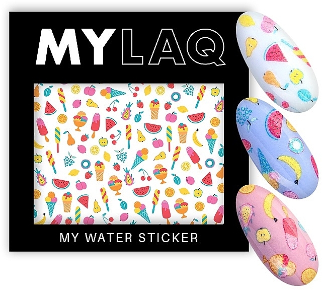 Naklejki na paznokcie Owoce i lody - MylaQ My Summer Yummies Water Sticker — Zdjęcie N1