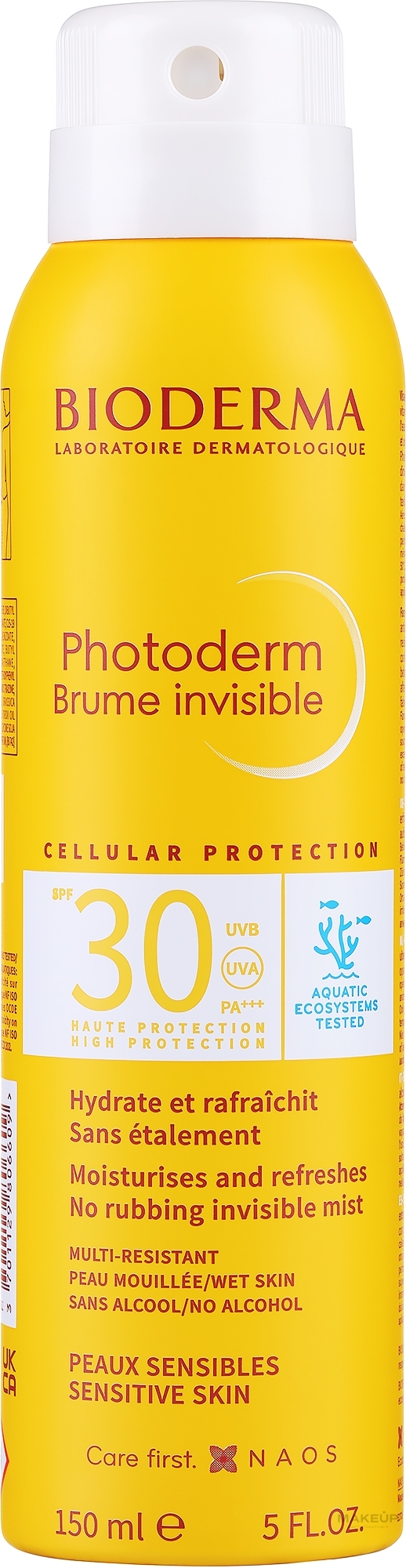 Spray z filtrem przeciwsłonecznym do ciała i twarzy - Bioderma Photoderm Sun Mist SPF 30 — Zdjęcie 150 ml