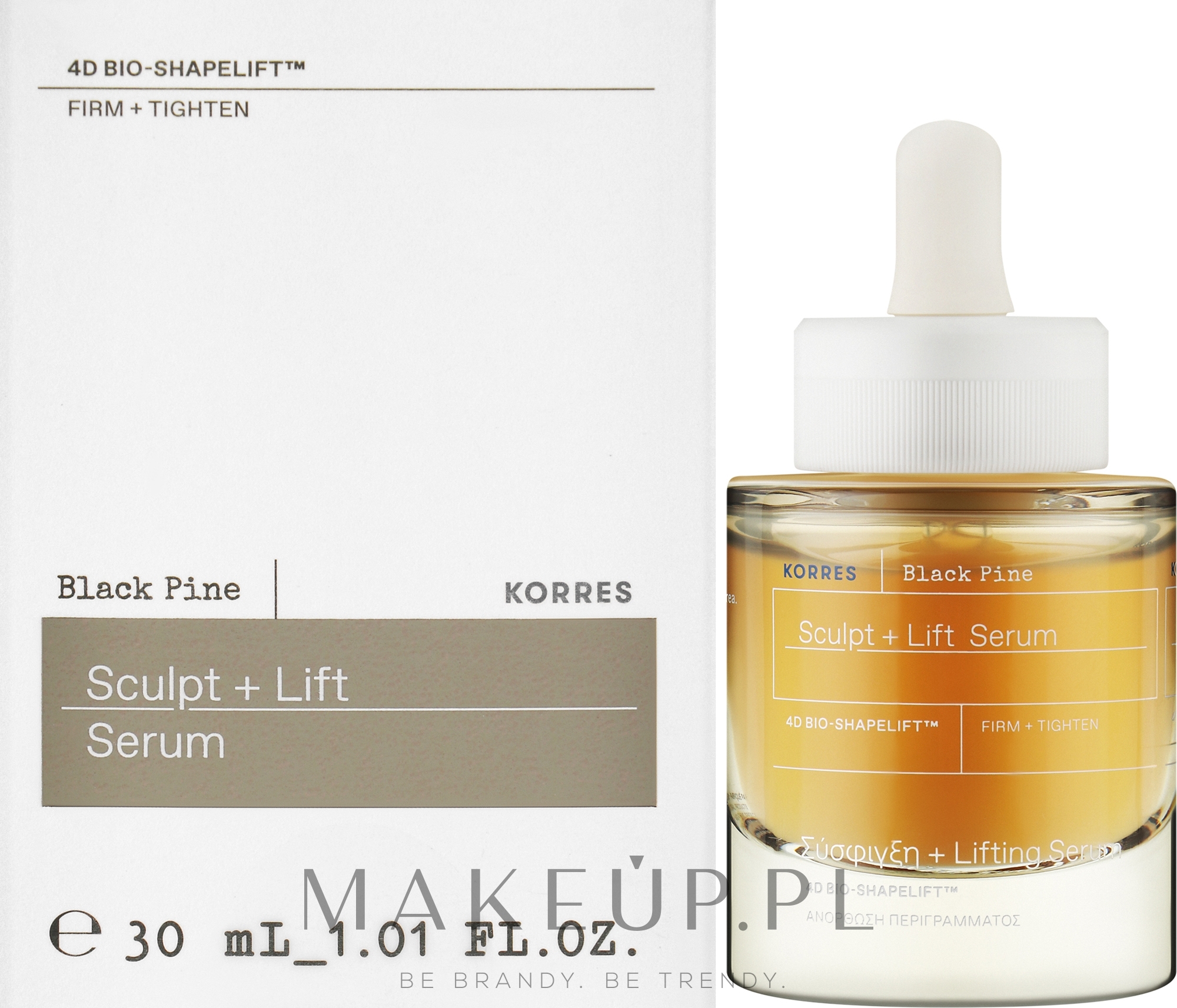 Odmładzające serum-kuracja do twarzy na dzień i na noc - Korres Black Pine 4D Bio-Shapelift Sculpt and Lift Serum — Zdjęcie 30 ml