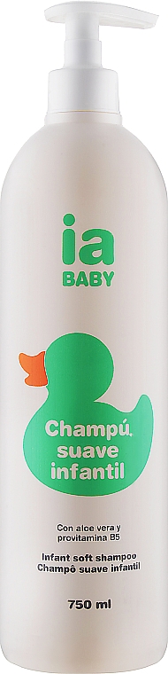 Miękki szampon dla dzieci z wyciągiem z aloesu i prowitaminą B5, z dozownikiem - Interapothek Baby Champu Suave Infantil — Zdjęcie N1