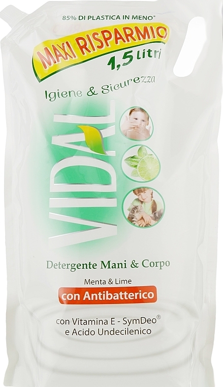 Mydło w płynie Antybakteryjne - Vidal Liquid Soap Antibacterial (uzupełnienie) — Zdjęcie N2