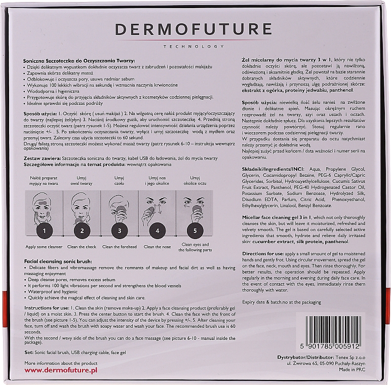 Zestaw - DermoFuture (f/brush + micel/gel 150 ml) — Zdjęcie N4