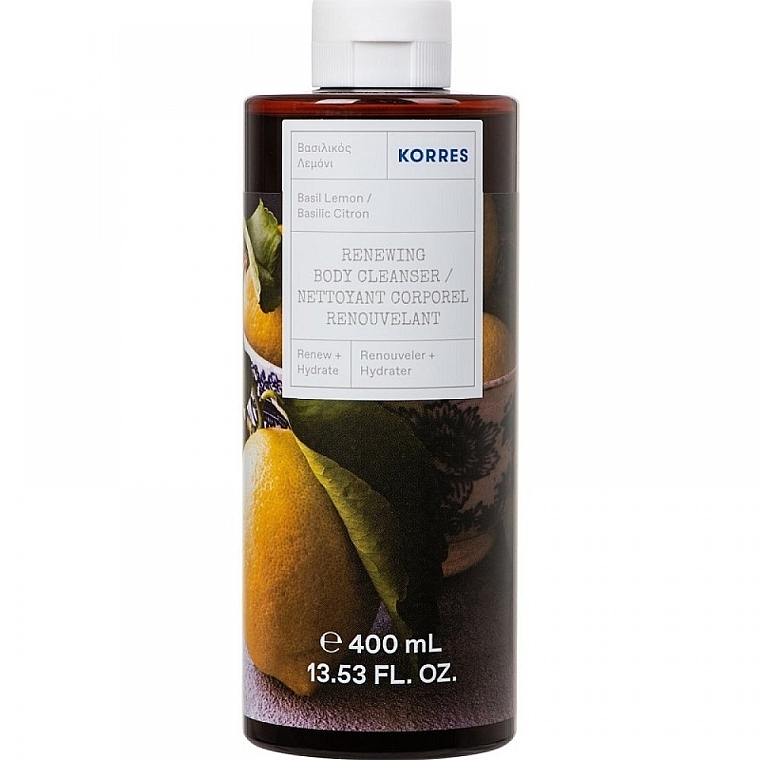 Żel pod prysznic - Korres Renewing Body Cleanser Basil Lemon — Zdjęcie N1