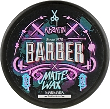 Pomada do stylizacji włosów - Marmara Barber Keratin Matte Wax — Zdjęcie N1