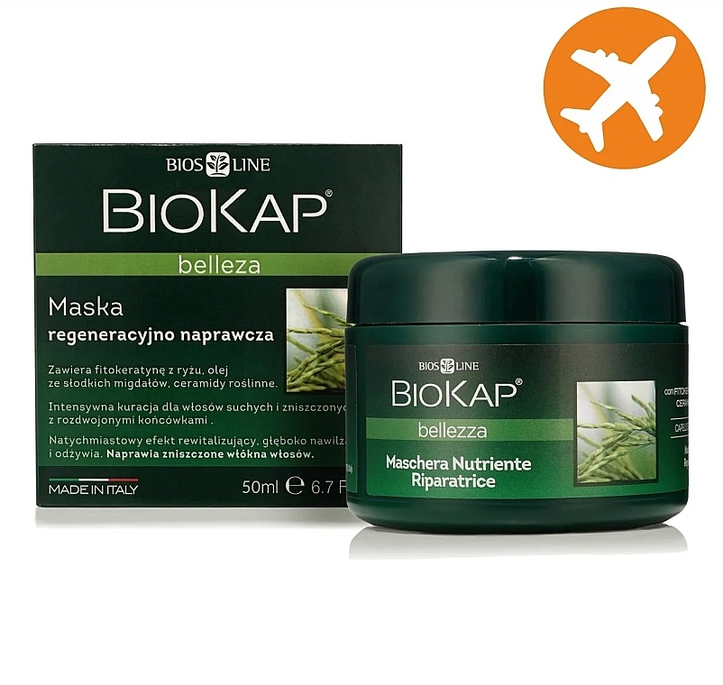 PREZENT! Regenerująco-odżywiająca maska do włosów - BiosLine BioKap Nutrient-Rich Repairing Mask — Zdjęcie N1