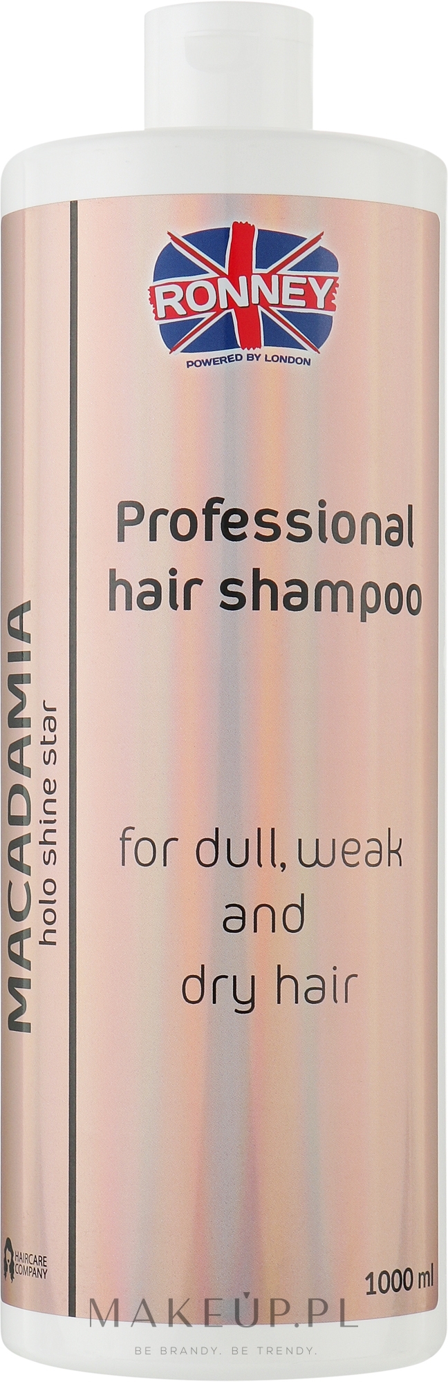 Szampon z olejem makadamia do włosów słabych i przesuszonych - Ronney Professional Holo Shine Star Macadamia Shampoo — Zdjęcie 1000 ml