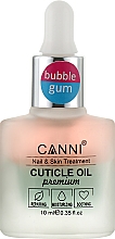 Dwufazowy olejek do skórek Guma Bubble - Canni Cuticle Oil Premium — Zdjęcie N1