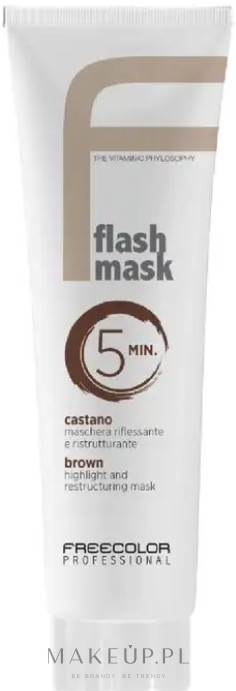 Tonująca maska do włosów - Oyster Cosmetics Freecolor Professional Flash Mask — Zdjęcie Brown