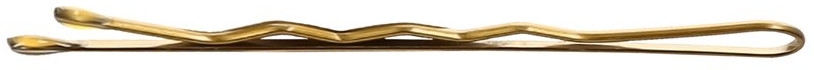 Wsuwki, 4 cm, złote - Lussoni Waved Hair Grips 4 cm Golden — Zdjęcie N1