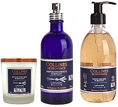 Kup PRZECENA! Zestaw - Collines De Provence Natural Lavender (soap/300 ml + candle/180 g + spray/100 ml) *