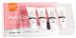 Kup Zestaw - VLCC Party Glow Facial Kit (peeling/10g + gel/10g + cr/10g + mask/10g)